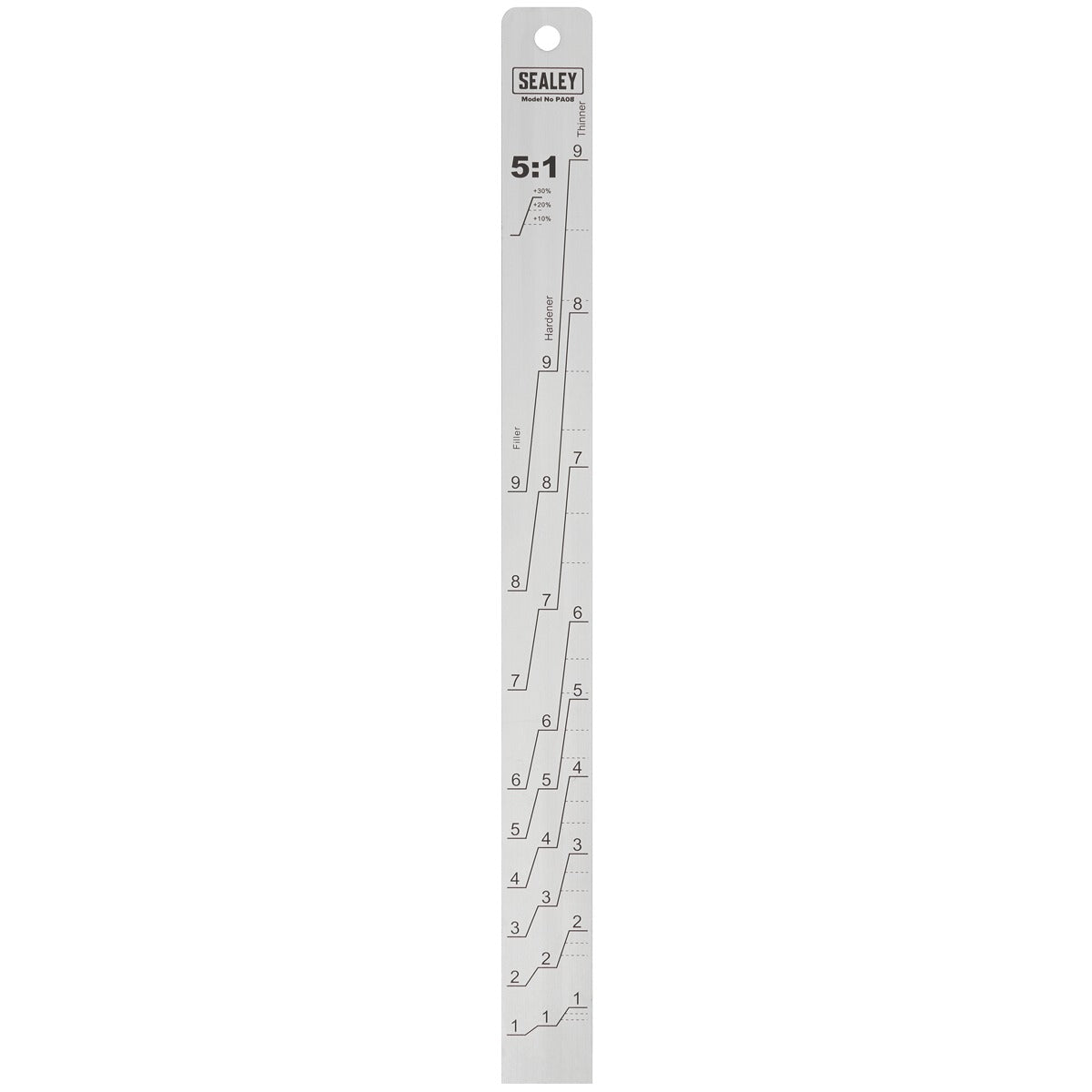 Sealey Aluminium Paint Measuring Stick 5:1/5:3 PA08