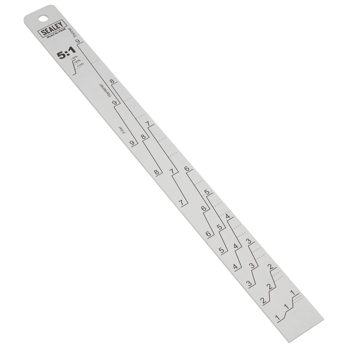 Sealey Aluminium Paint Measuring Stick 5:1/5:3 PA08