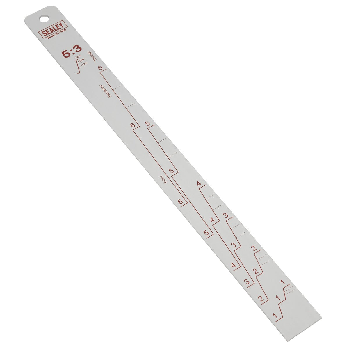 Sealey Aluminium Paint Measuring Stick 5:1/5:3 PA08