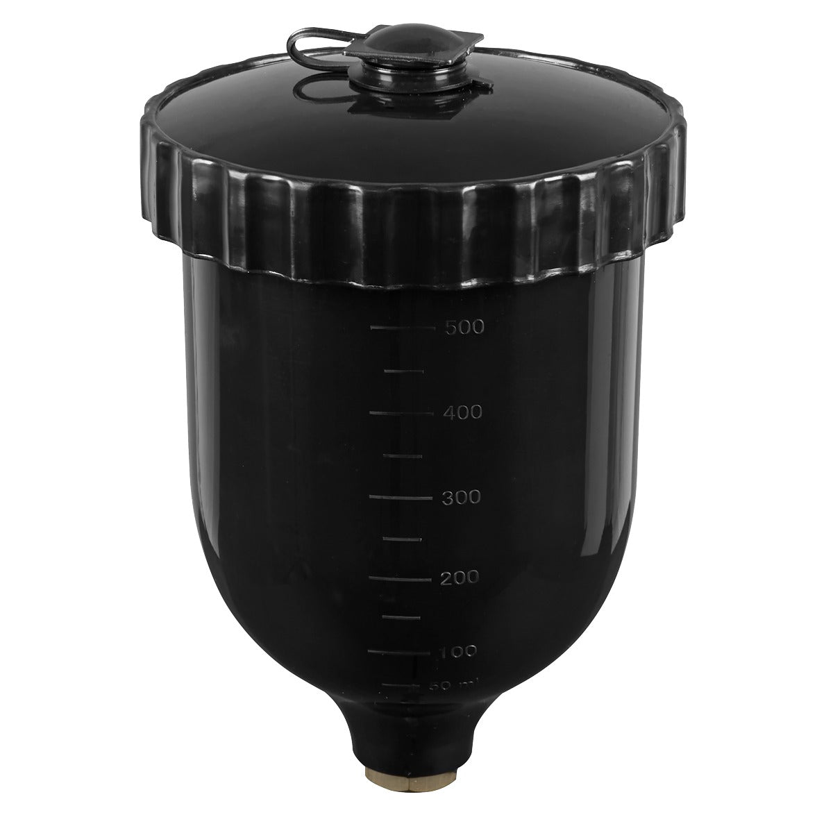 Sealey UV Paint Spray Gun Pot with Brass Fitting 600ml - Black PC02