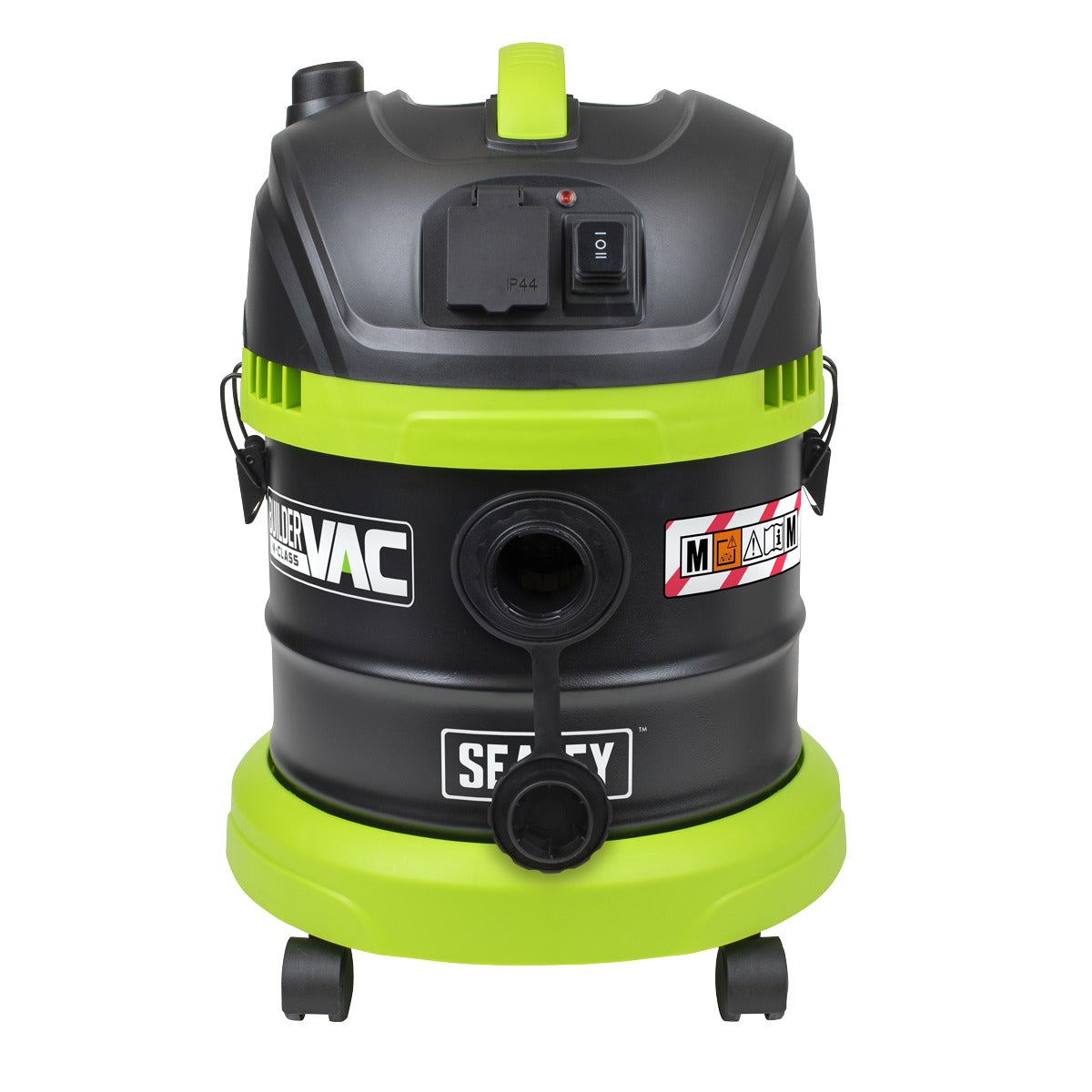 Sealey BuilderVac 15L M Class Vacuum Cleaner Wet & Dry with Stainless Steel Drum 1400W/230V PC150BV