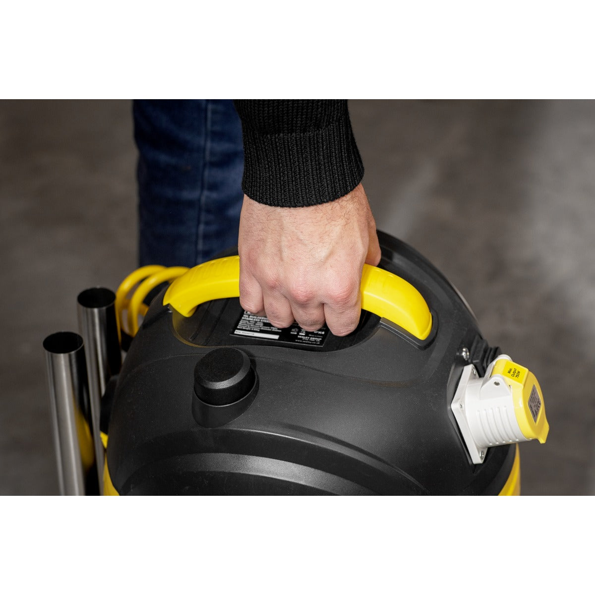 Sealey BuilderVac Wet & Dry Vacuum Cleaner 15L Stainless Steel Drum M Class Filtration 110V PC150BV110V