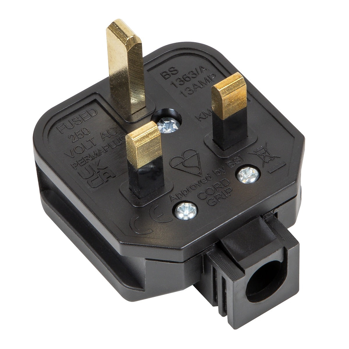 Sealey 13A Heavy-Duty Rewirable Plug - Black PL/13/3S