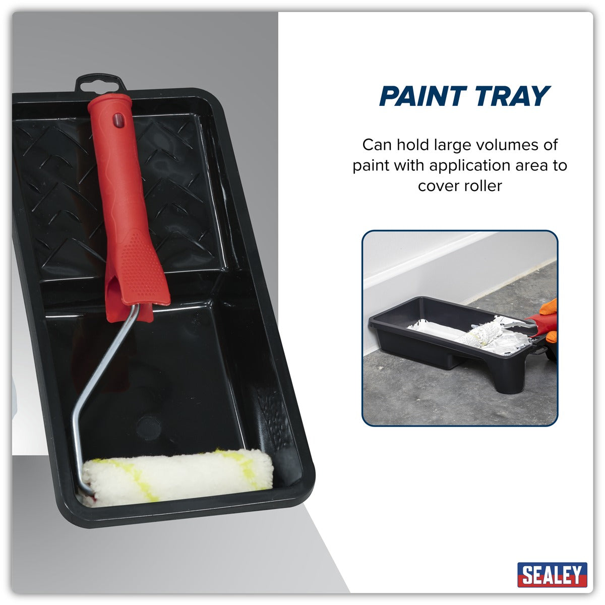 Sealey 4" Paint Roller Set with Tray PR4