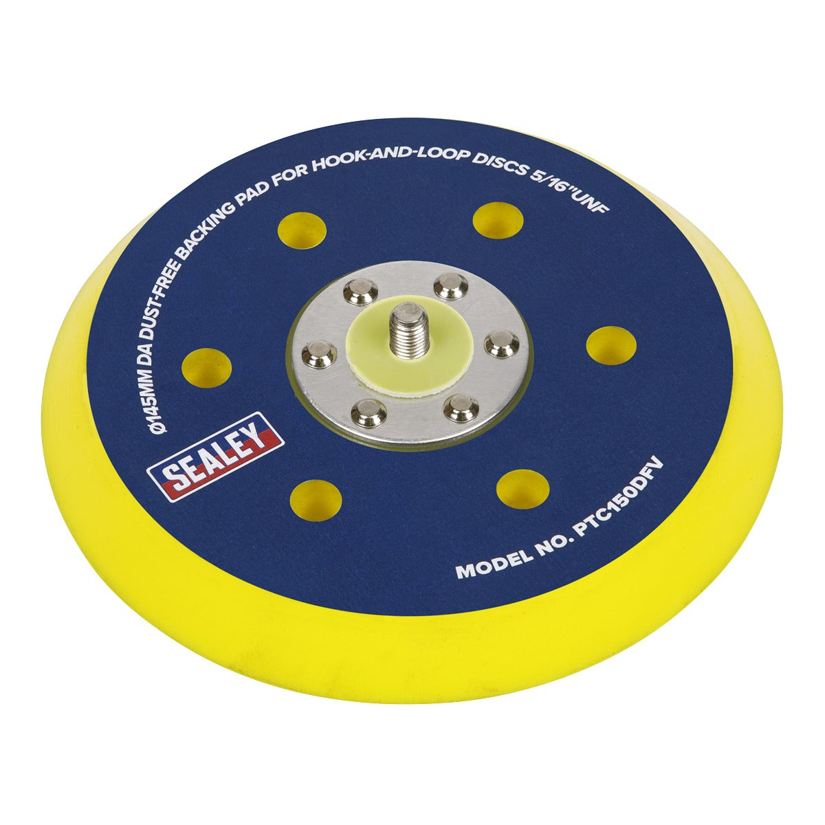Sealey 145mm DA Dust-Free Backing Pad for Hook-and-Loop Discs 5/16"UNF PTC150DFV