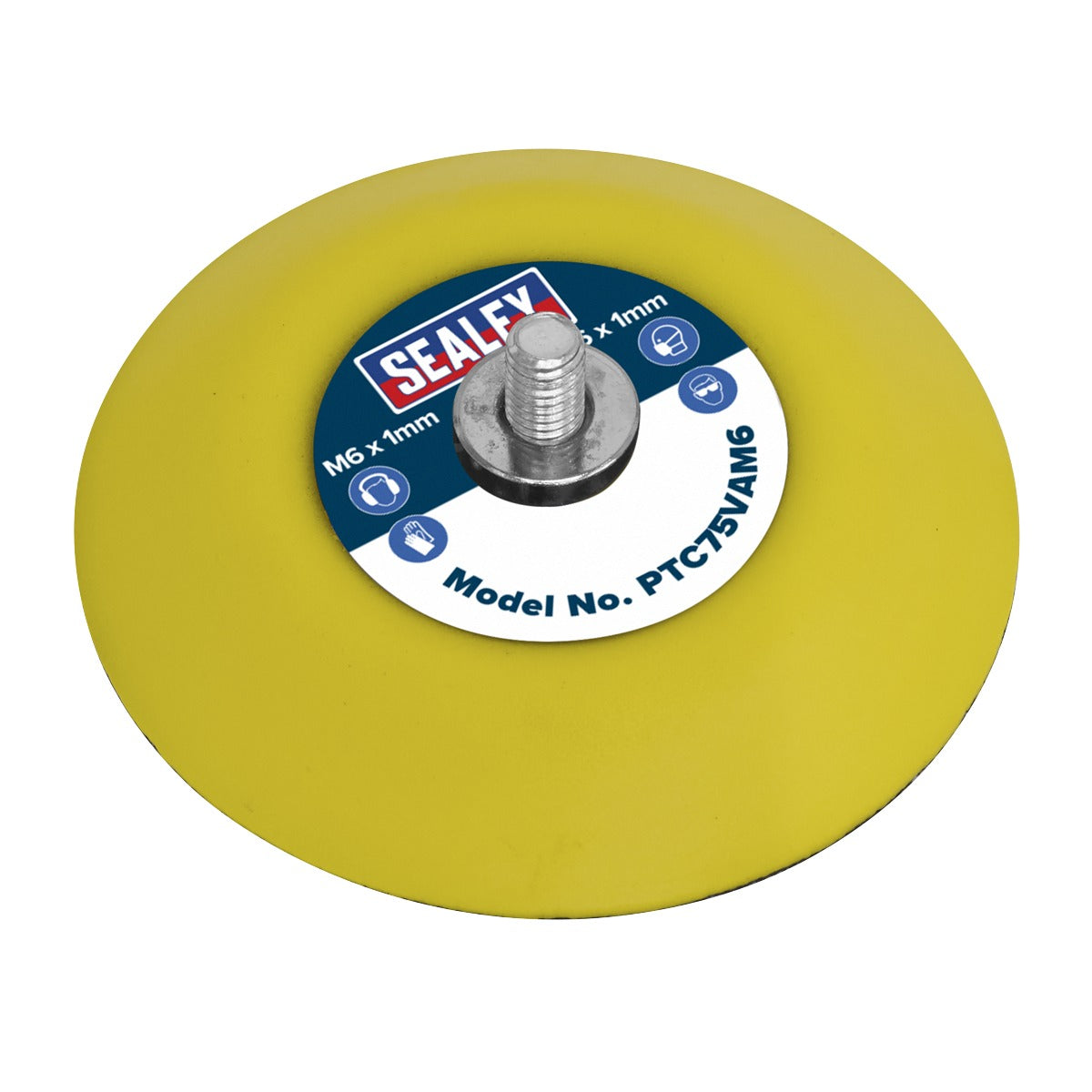 Sealey 71mm Hook-and-Loop Backing Pad M6 x 1mm PTC75VAM6