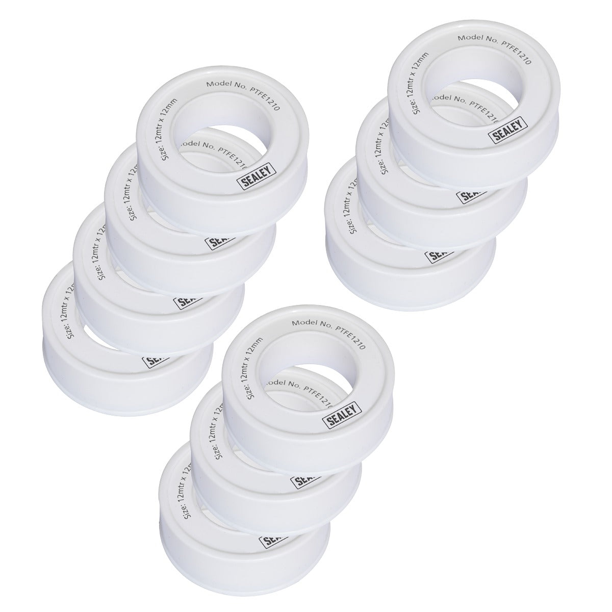 Sealey PTFE Thread Sealing Tape 12mm x 12m PTFE1210