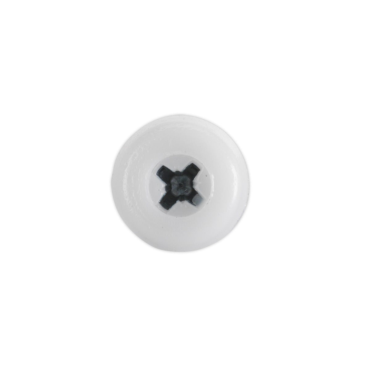 Sealey Numberplate Screw with Plastic Enclosed Head 4.8 x 18mm, White - Pack of 50 PTNP1