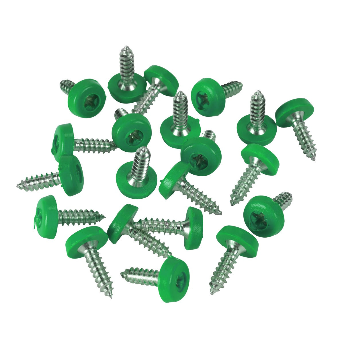 Sealey Numberplate Screws 4.8 x 18mm, Green - Pack of 50 PTNPG