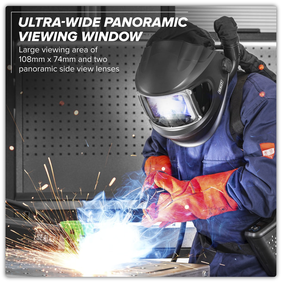 Sealey Auto Darkening Welding Helmet with TH3 Powered Air Purifying Respirator (PAPR) PWH618