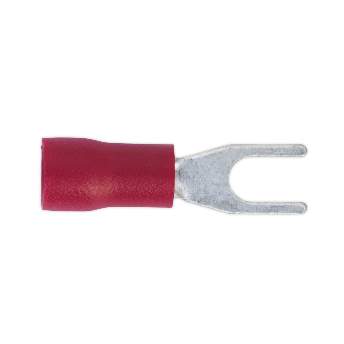 Sealey Easy-Entry Fork Terminal 3.7mm (4BA), Red - Pack of 100 RT13