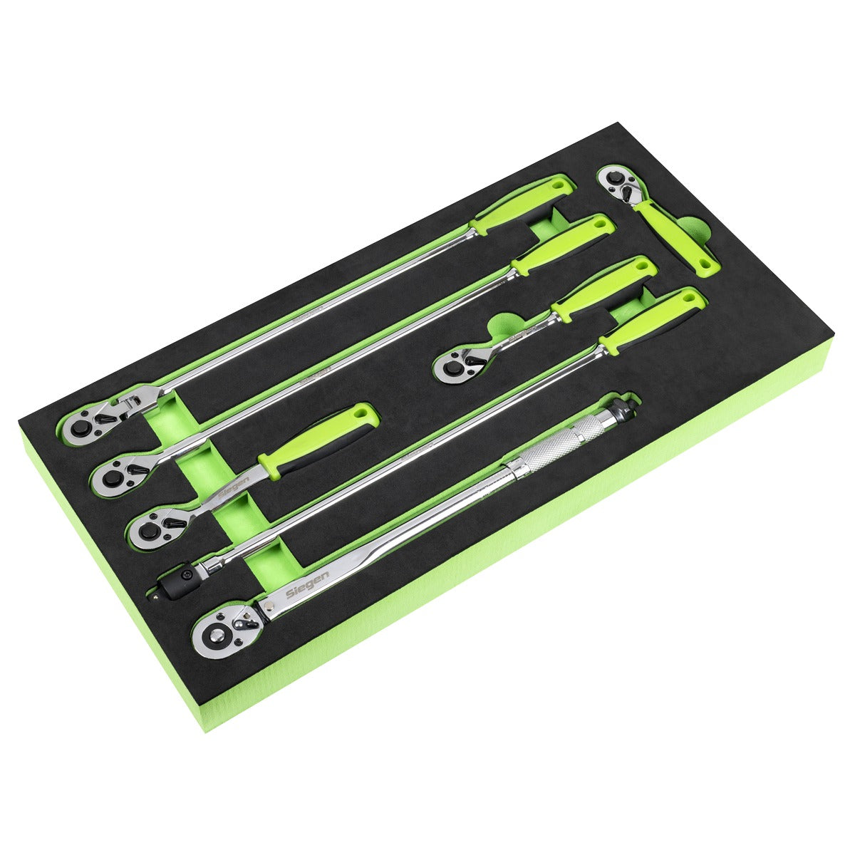 Sealey Siegen Ratchet Wrench, Breaker Bar & Torque Wrench Set 3/8"Sq Drive 7pc S01325