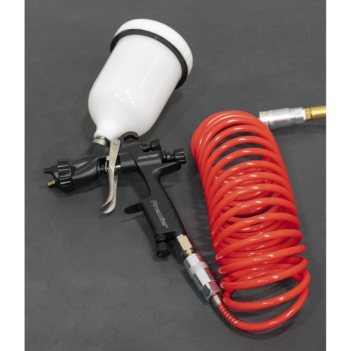 Sealey PE Coiled Air Hose with Couplings 5m x 5mm SA305