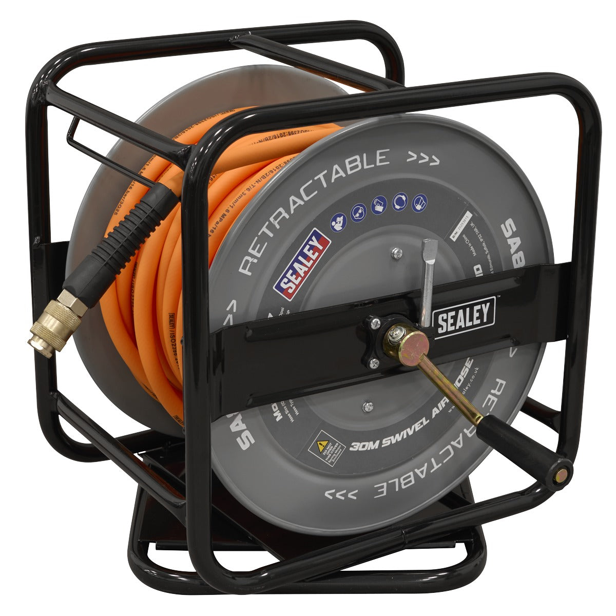 Sealey 30m Swivel Air Hose Reel 6mm ID SA827