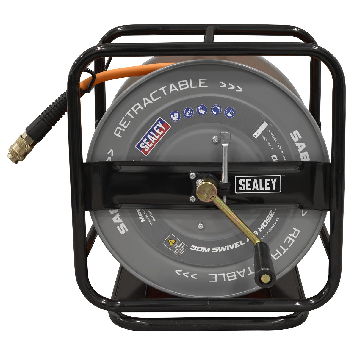 Sealey 30m Swivel Air Hose Reel 6mm ID SA827
