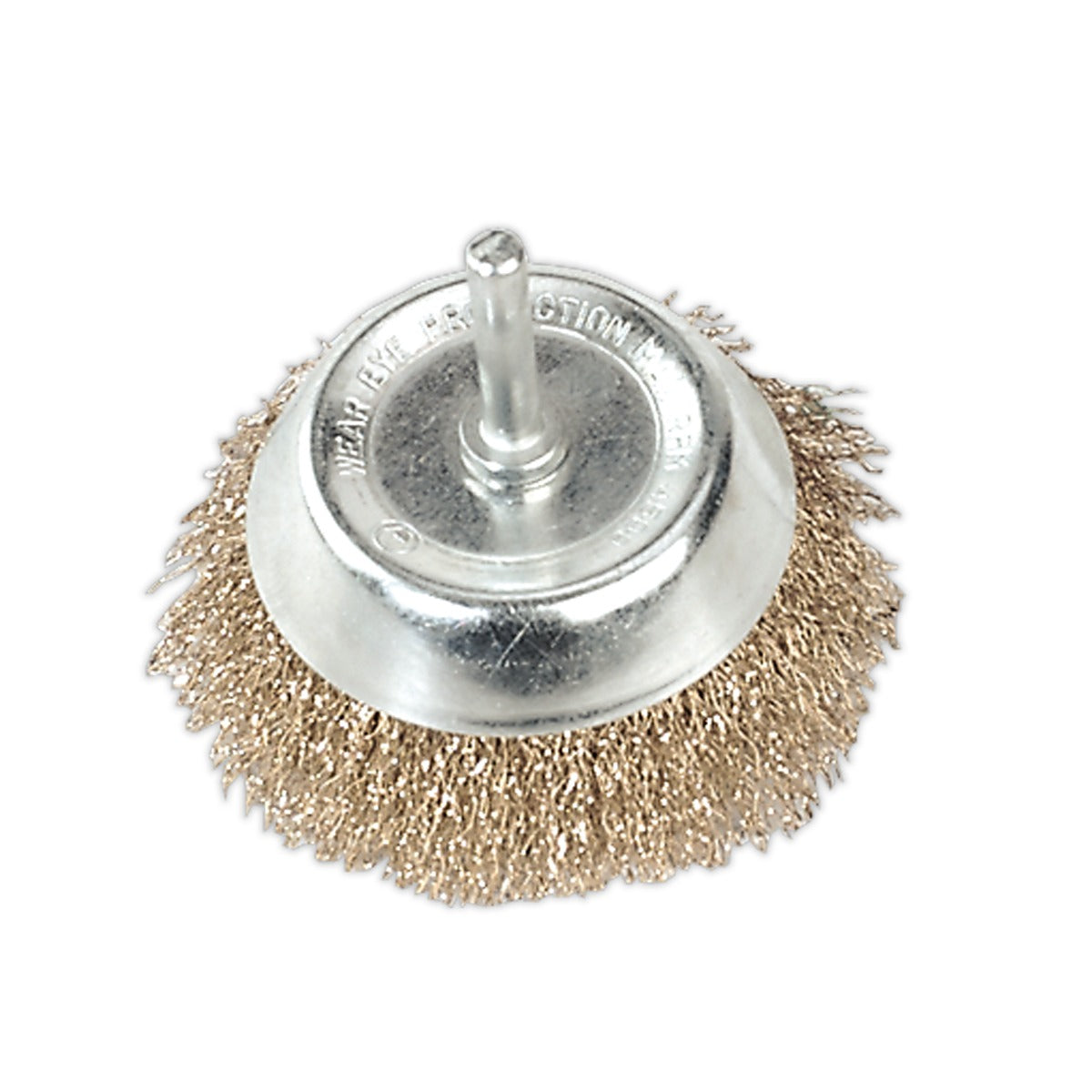 Sealey 75mm Crimped Wire Cup Brush with 6mm Shaft SCB75