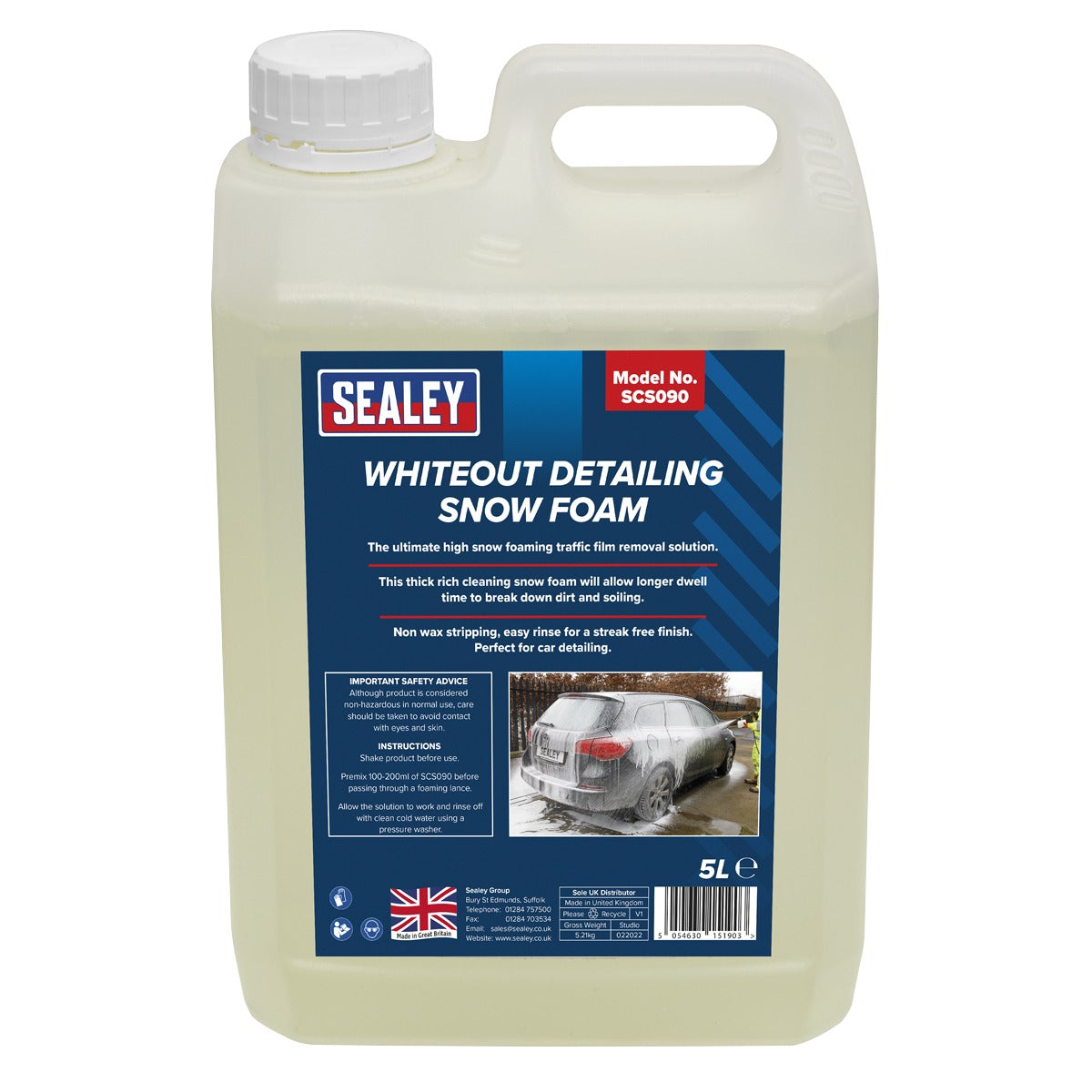 Sealey Whiteout Detailing Snow Foam 5L SCS090