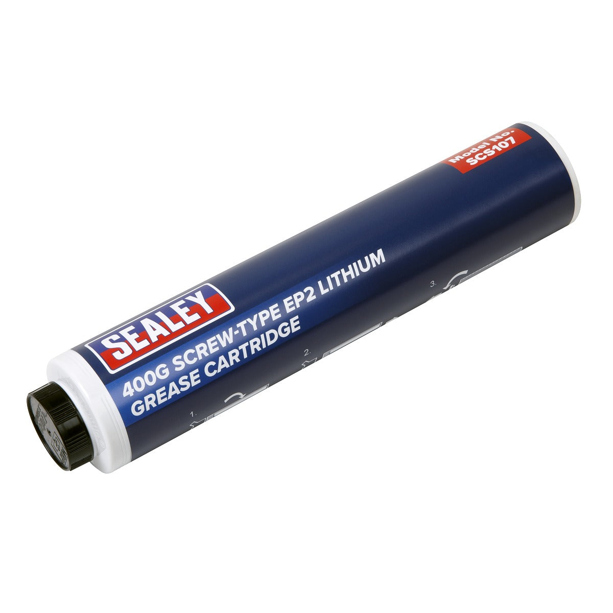Sealey EP2 Lithium Grease Cartridge Screw-Type 400g SCS107