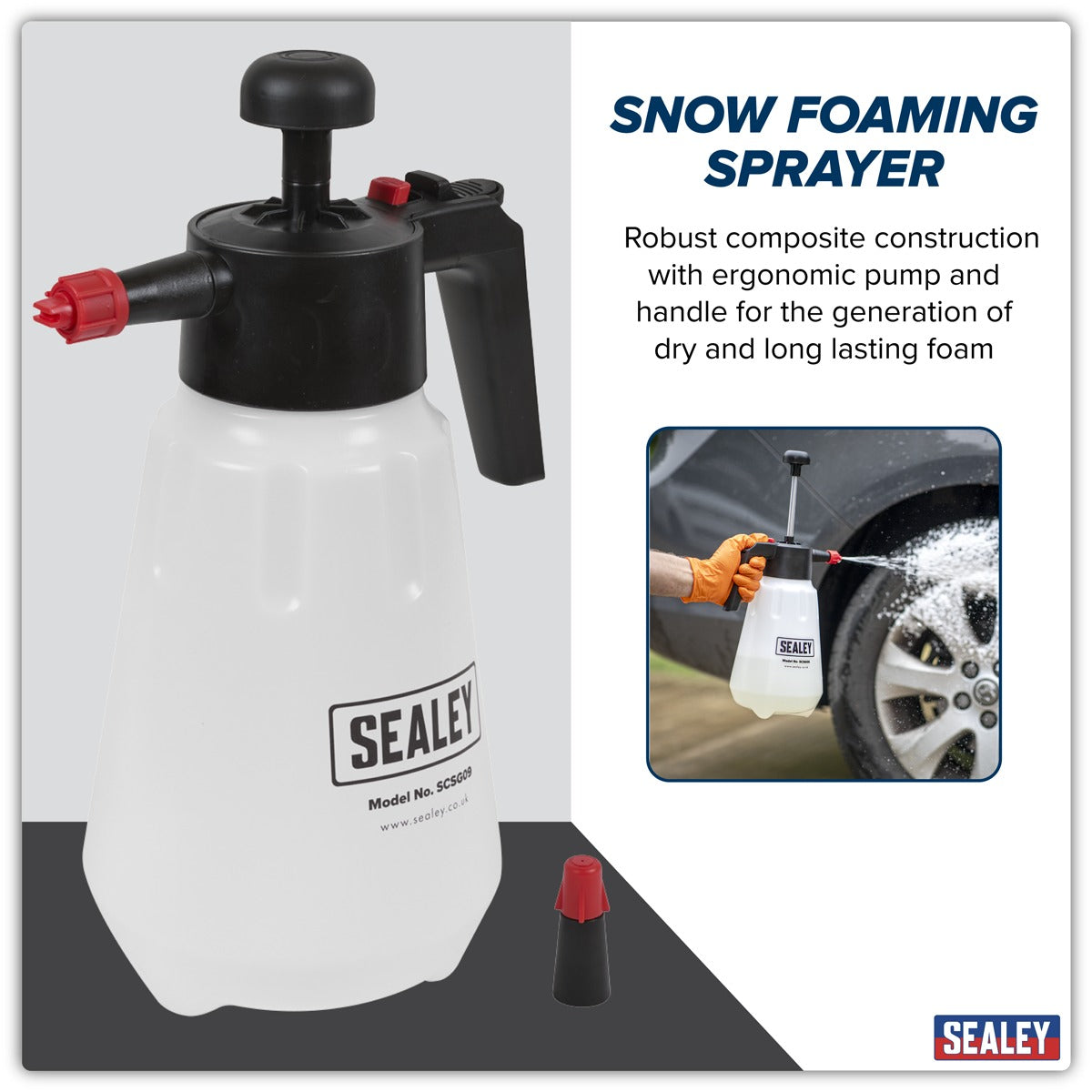 Sealey Snow Foaming/Detailing/Maintenance Pressure Sprayer 2L SCSG09
