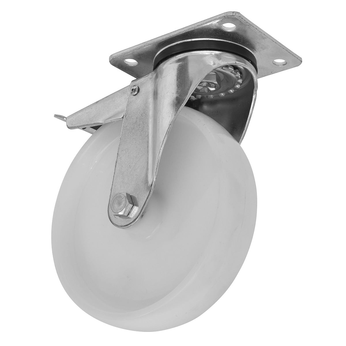 Sealey 125mm Castor Wheel with Swivel Plate & Total Lock SCW4125SPLEM