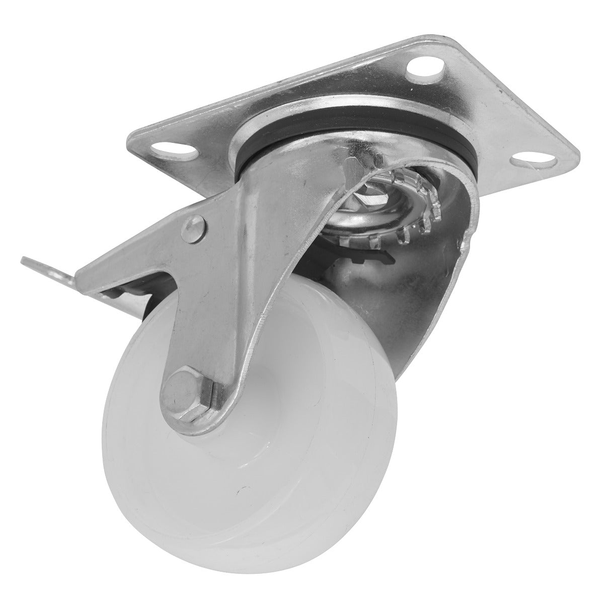 Sealey 80mm Castor Wheel with Swivel Plate & Total Lock SCW480SPLEM