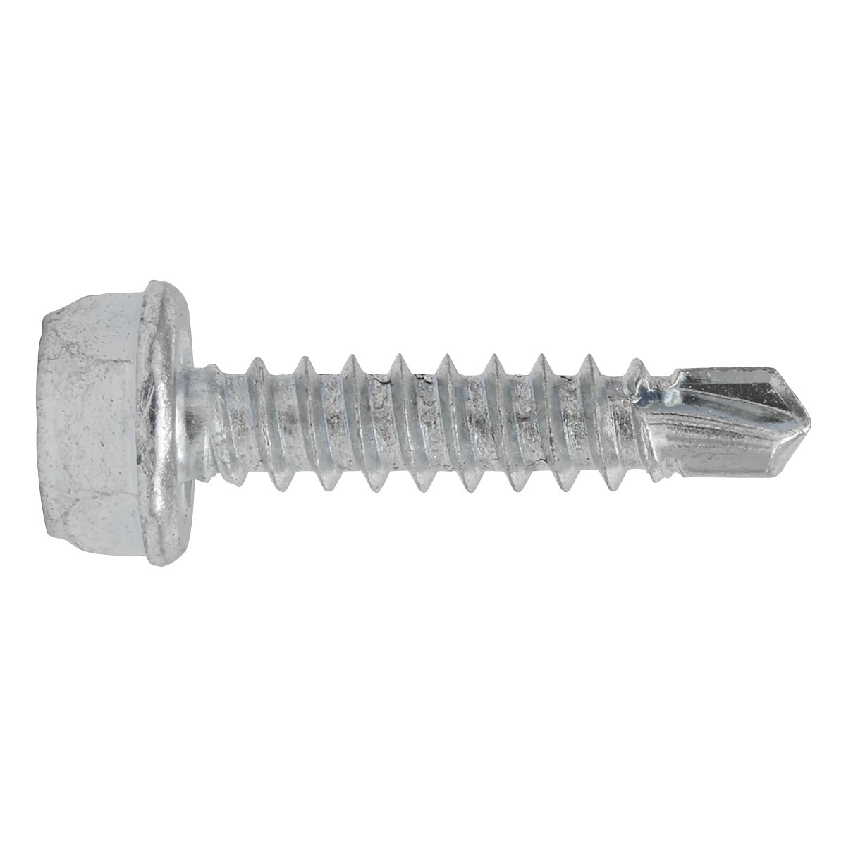 Sealey Zinc Plated Self-Drilling Hex Head Screw 4.2 x 19mm - Pack of 100 SDHX4219