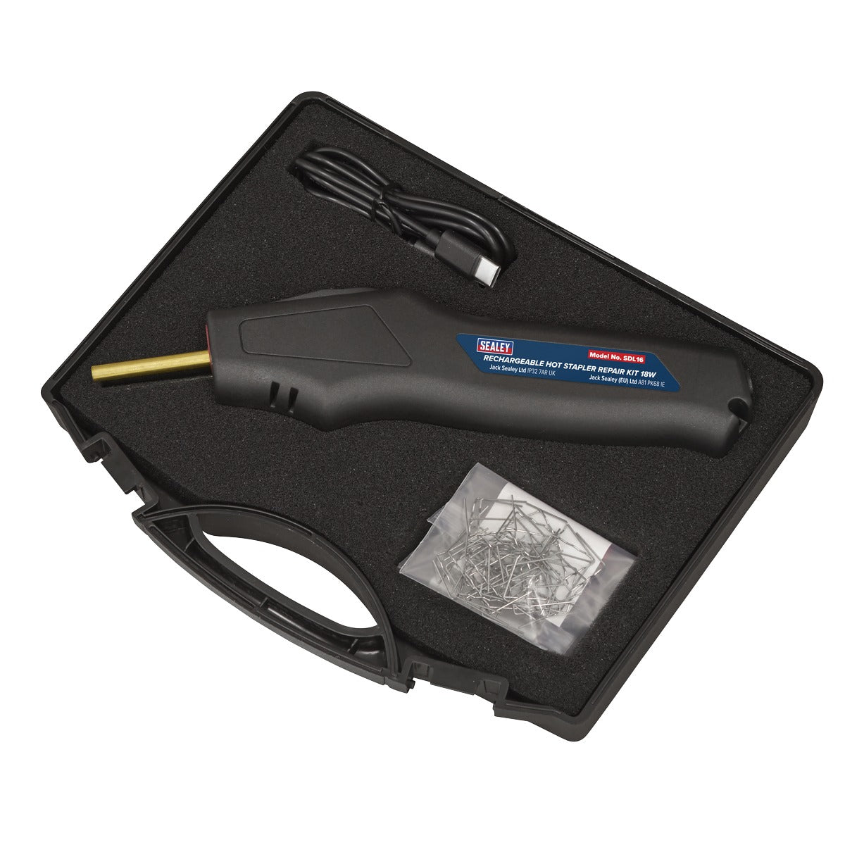 Sealey Rechargeable Hot Stapler Repair Kit 18W SDL16