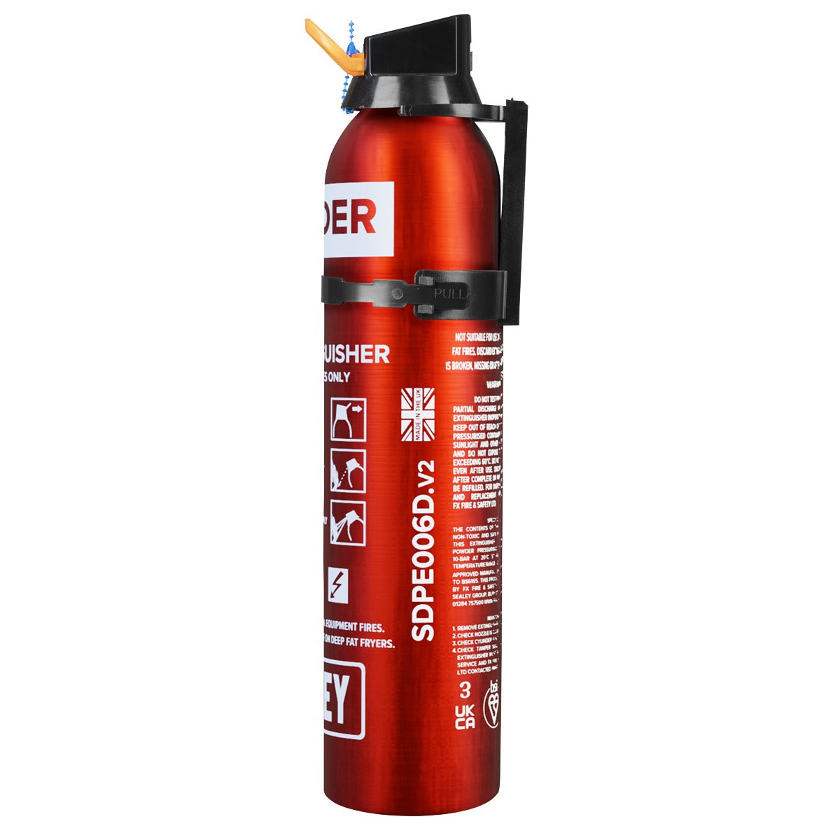 Sealey Disposable Dry Powder Fire Extinguisher 0.6kg SDPE006D