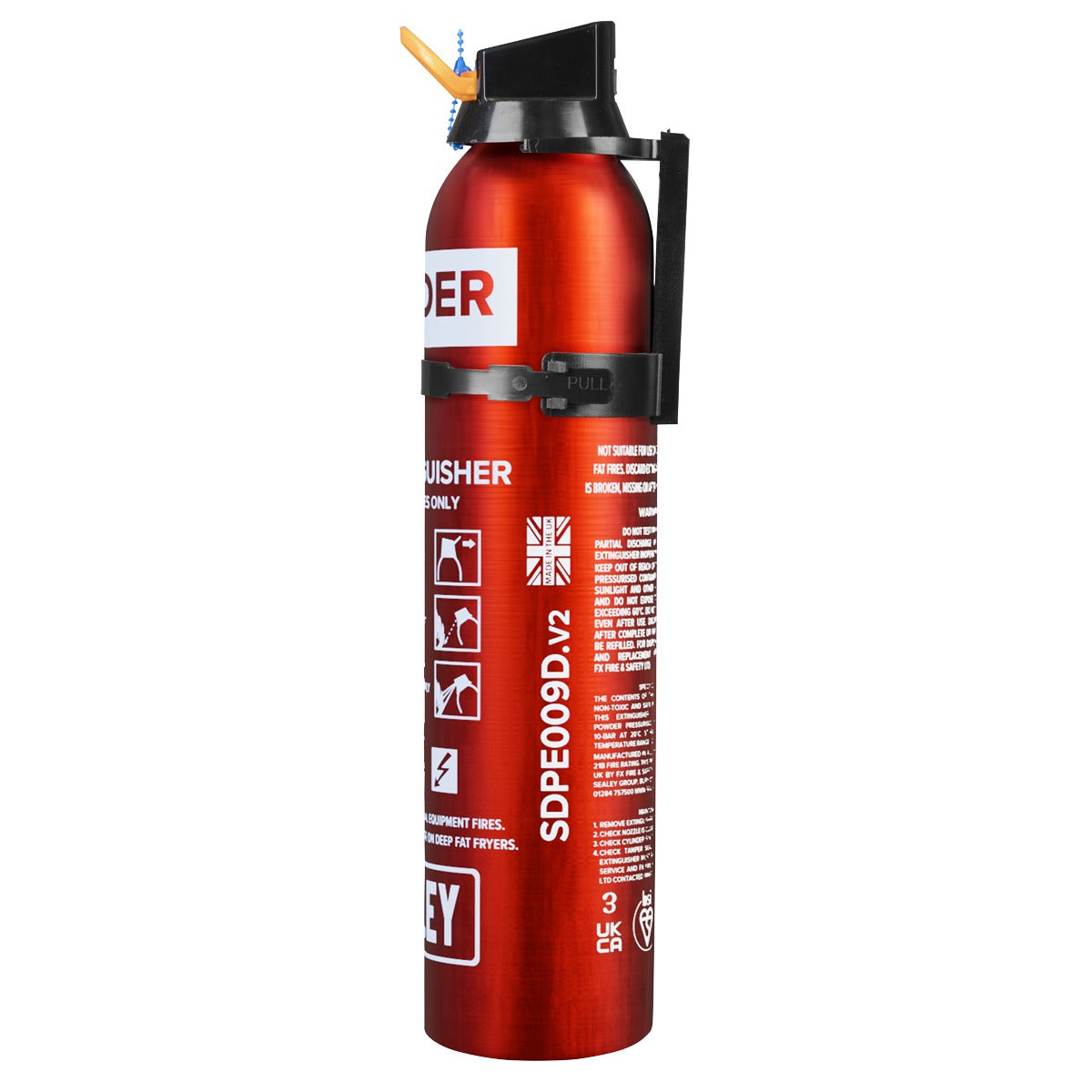 Sealey Disposable Dry Powder Fire Extinguisher 0.95kg SDPE009D
