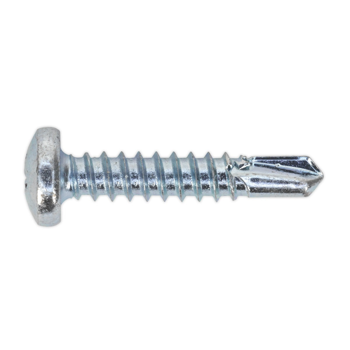 Sealey Zinc Plated Self-Drilling Pan Head Phillips Screw 4.8 x 25mm - Pack of 100 SDPH4825