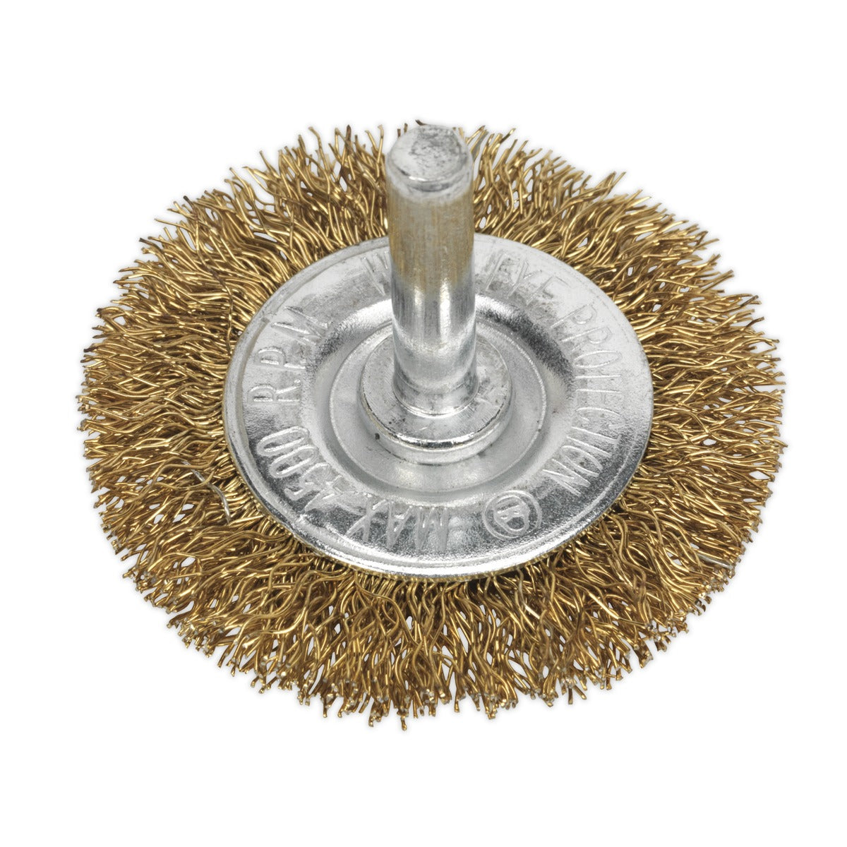 Sealey 50mm Crimped Flat Wire Brush with 6mm Shaft SFB50