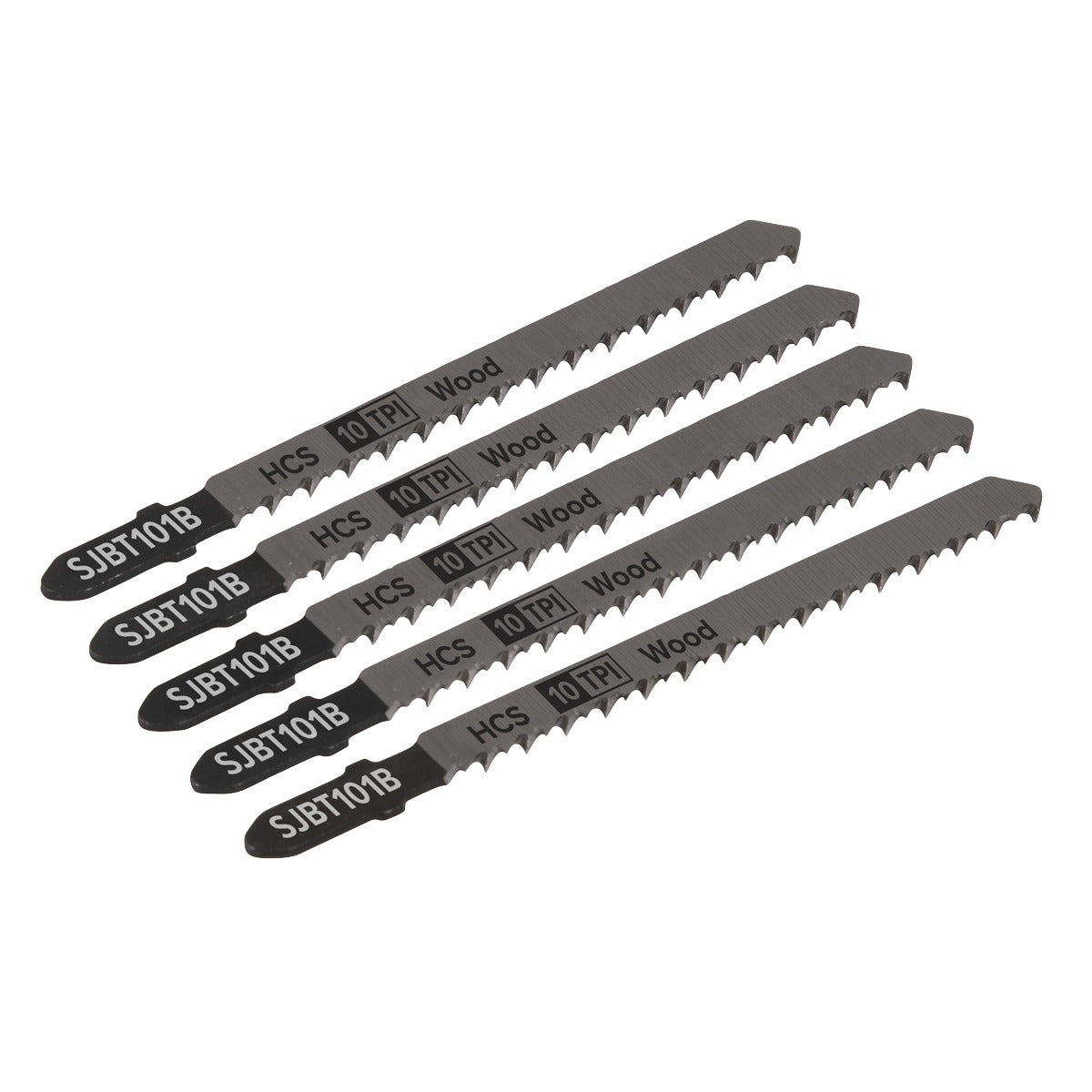 Sealey Jigsaw Blade for Hard Wood 100mm 10tpi - Pack of 5 SJBT101B