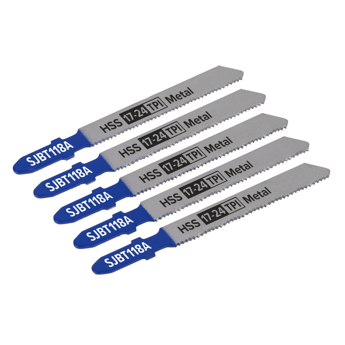 Sealey Jigsaw Blade for Metal 92mm 17-24tpi - Pack of 5 SJBT118A