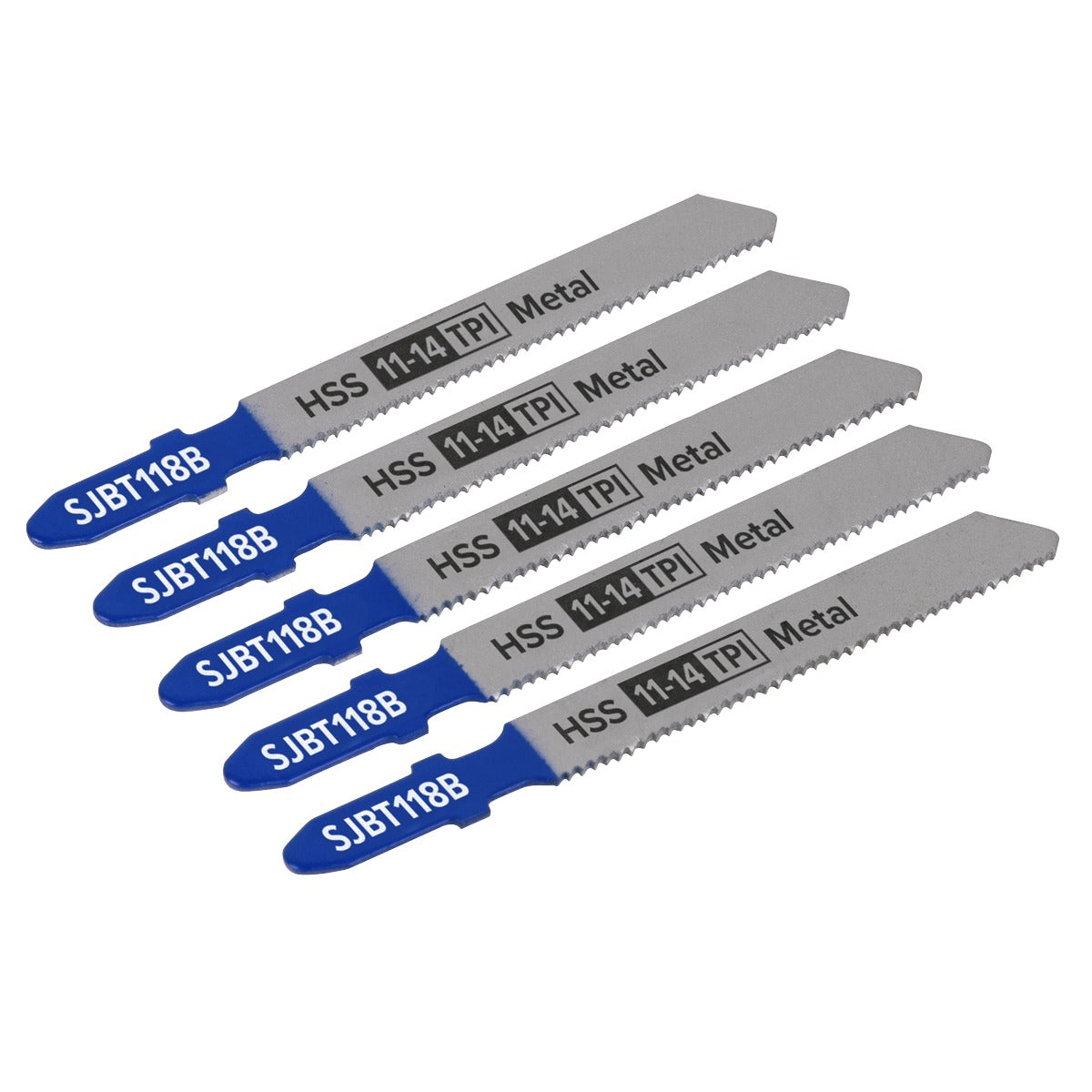 Sealey Jigsaw Blade for Metal 92mm 11-14tpi - Pack of 5 SJBT118B
