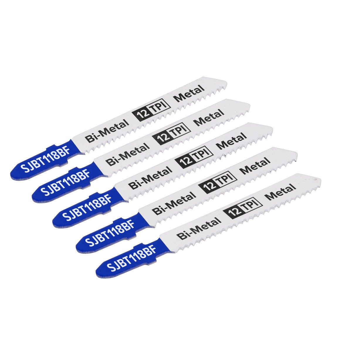 Sealey Jigsaw Blade for Metal 75mm 12tpi - Pack of 5 SJBT118BF