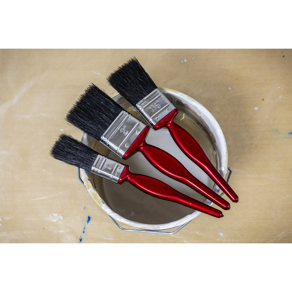 Sealey Pure Bristle Paint Brush Set 3pc SPBS3