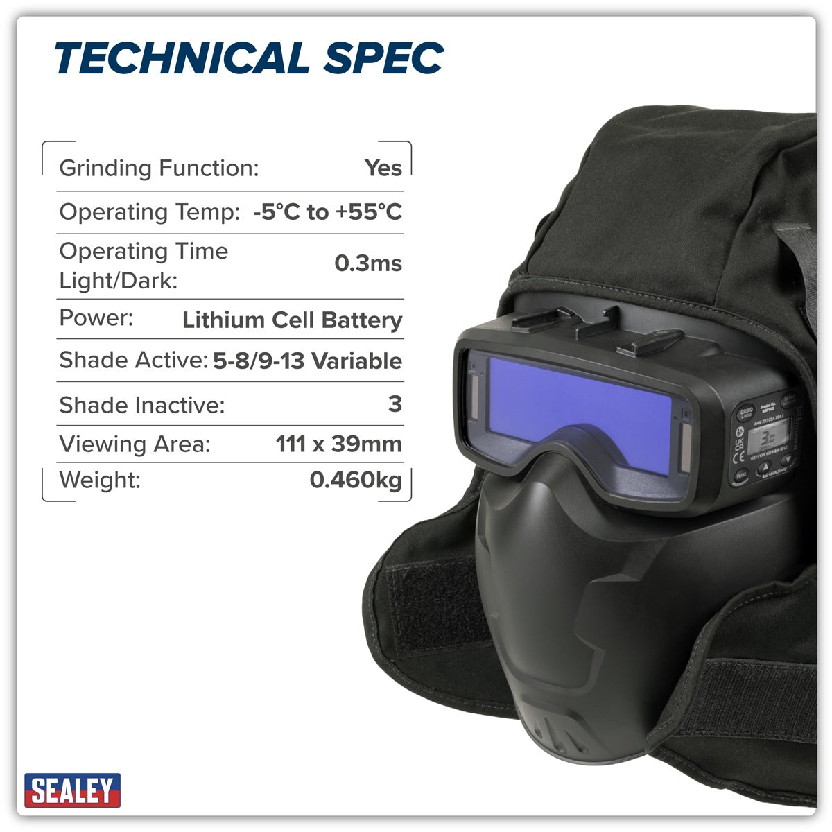 Sealey Auto Darkening Welding Goggles Shade 9-13 SSP102