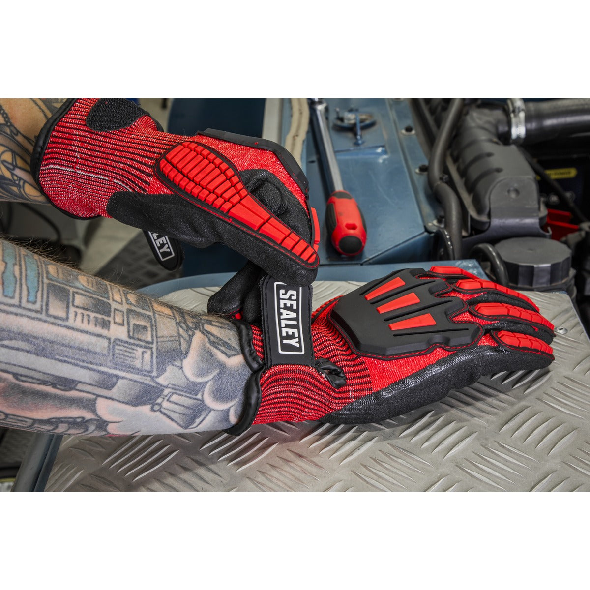 Sealey Cut & Impact Resistant Gloves, Large - Pair SSP38L
