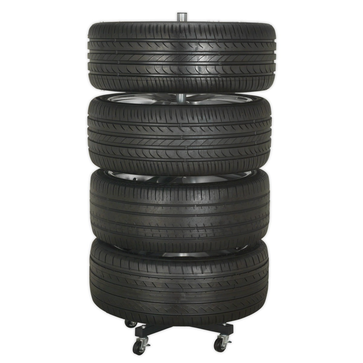Sealey Wheel Storage Trolley with Cover 100kg Capacity STR004COMBO