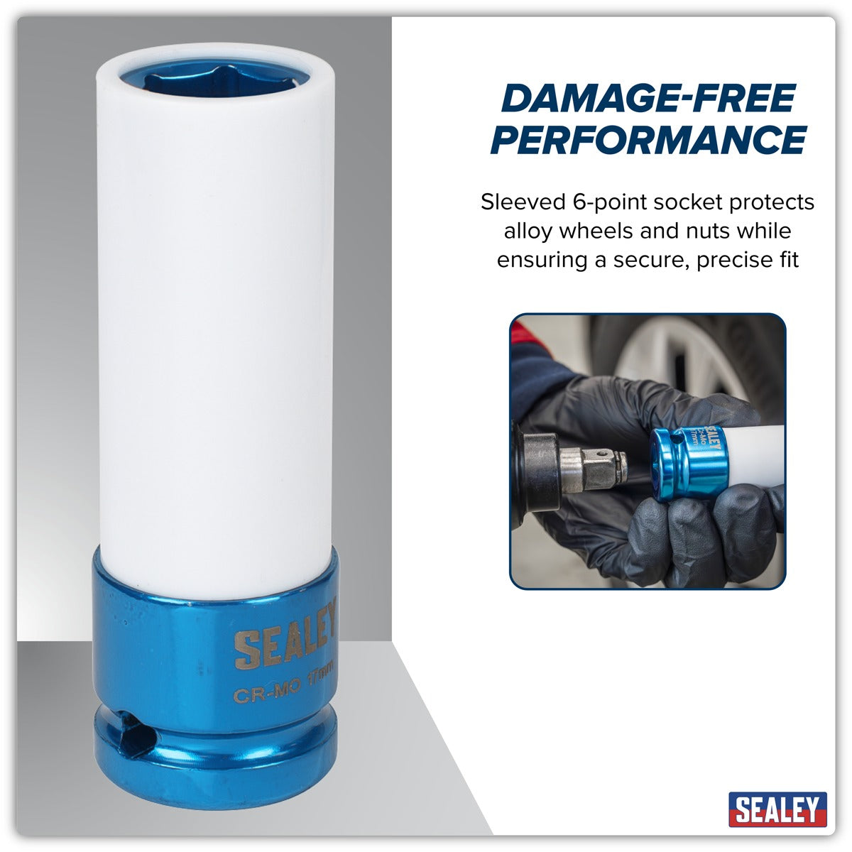 Sealey Alloy Wheel Impact Socket 1/2"Sq Drive 17mm SX03017