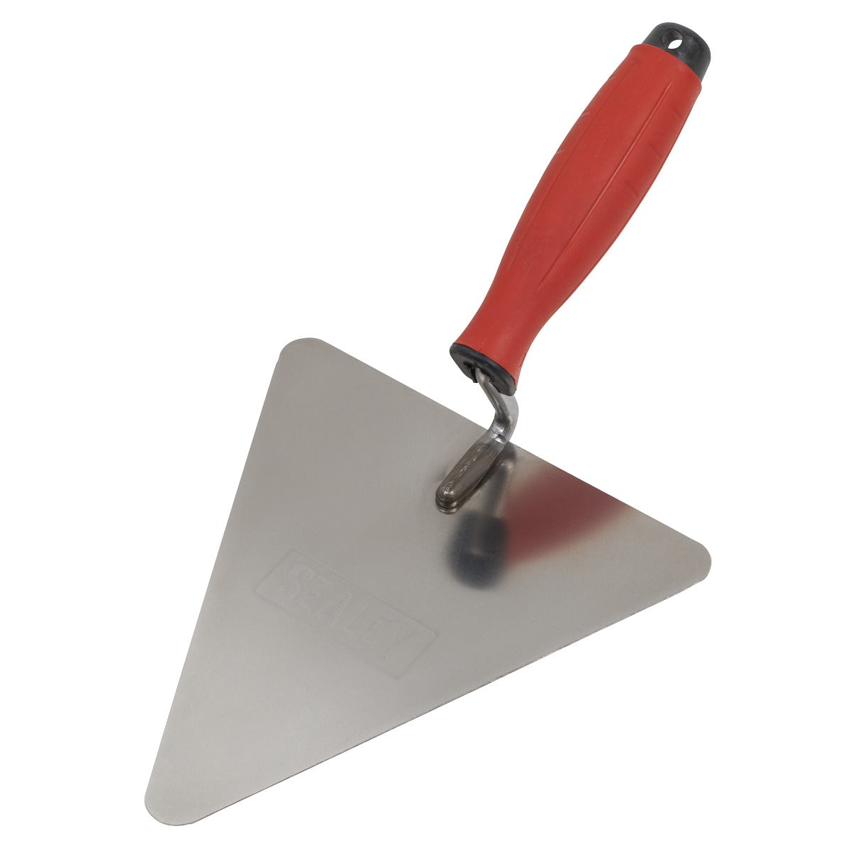 Sealey Stainless Steel Triangular Brick Trowel with Rubber Handle 180mm T1205