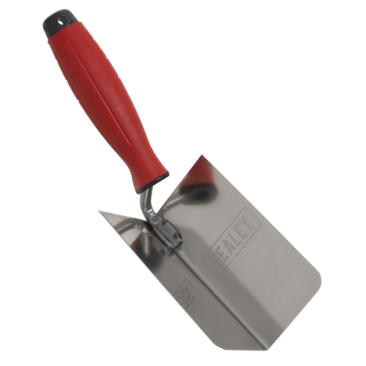 Sealey Stainless Steel Internal Corner Trowel with Rubber Handle 120 x 60mm T1802