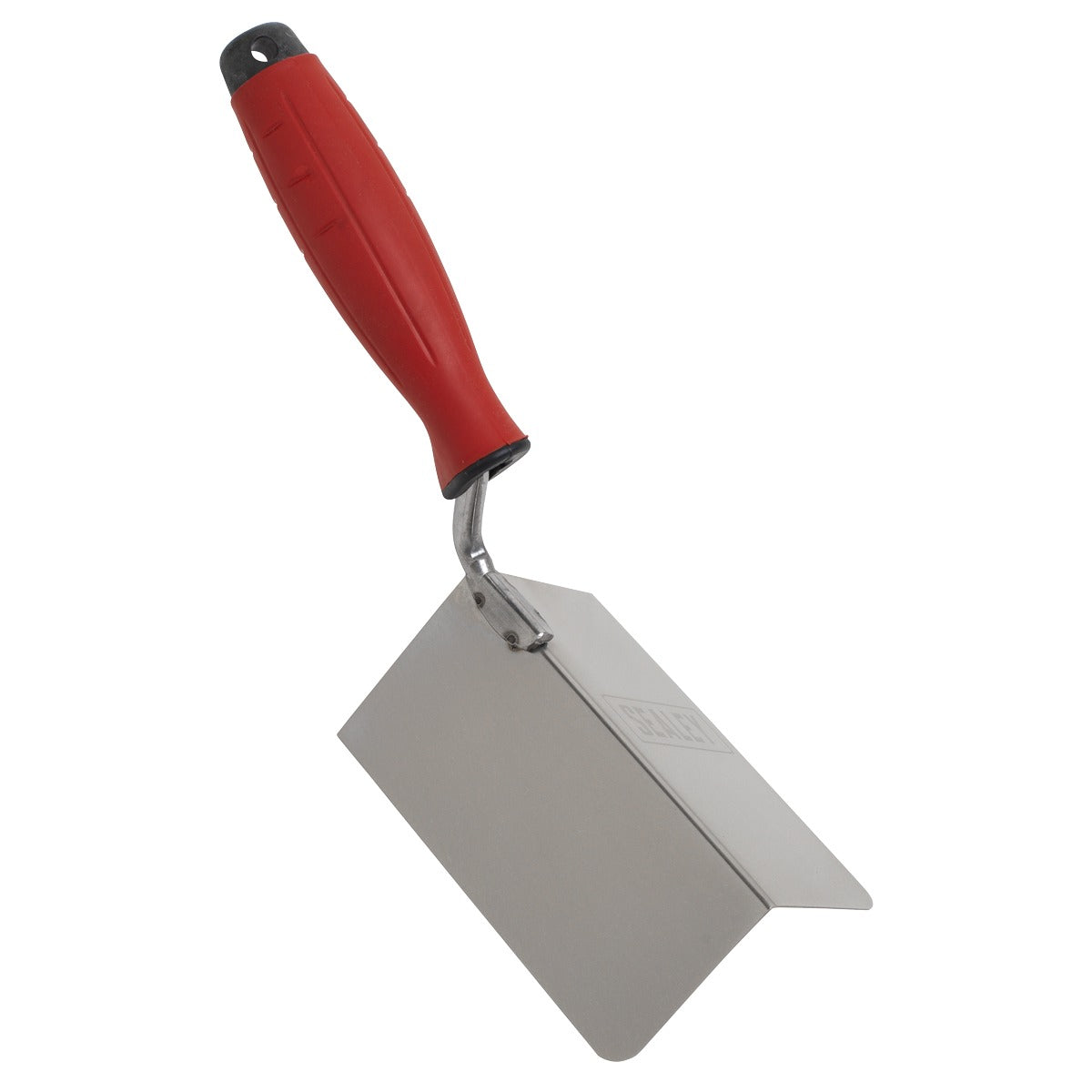 Sealey Stainless Steel External Corner Trowel with Rubber Handle 120 x 60mm T1803