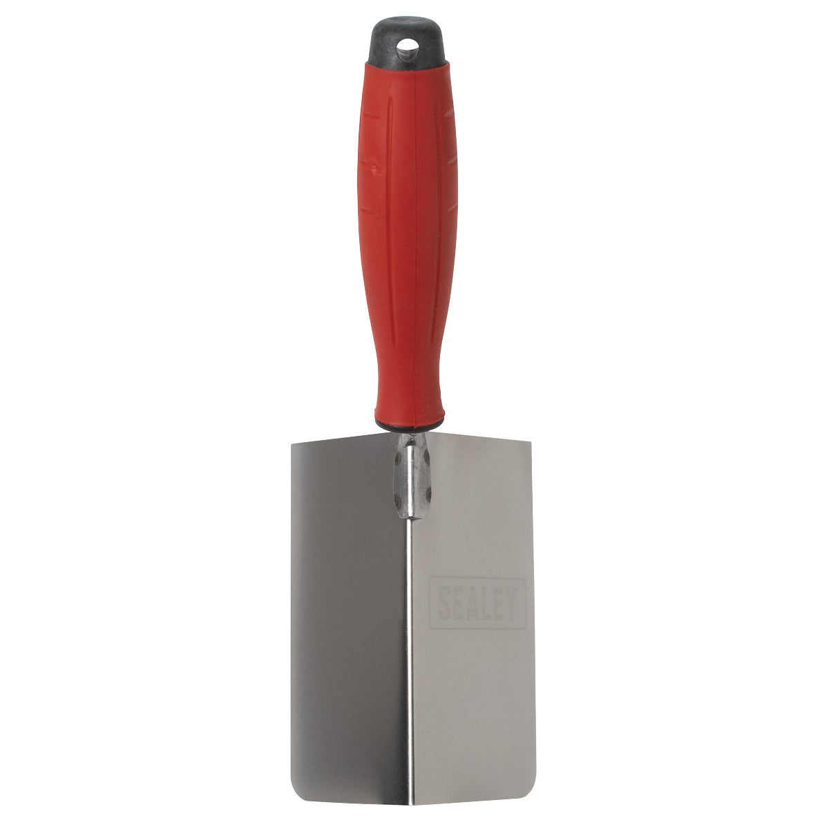 Sealey Stainless Steel External Corner Trowel with Rubber Handle 120 x 60mm T1803