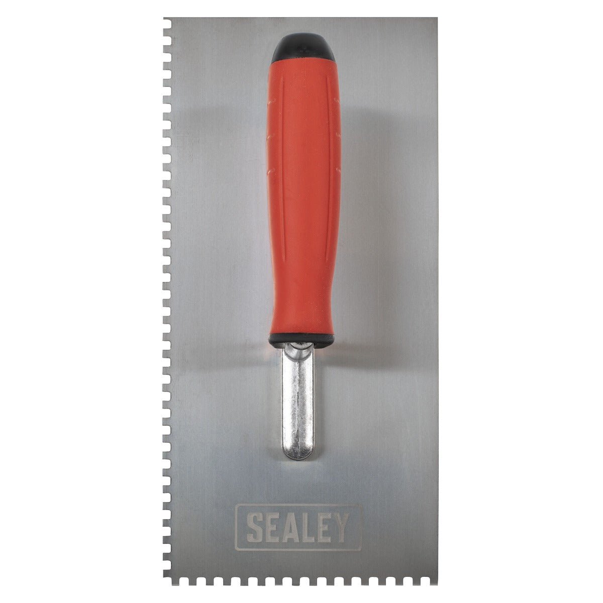 Sealey Stainless Steel 4mm Notched Trowel with Rubber Handle 270mm T7804