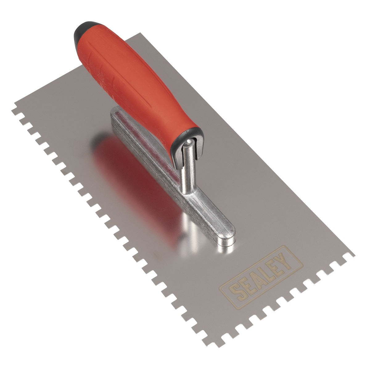 Sealey Stainless Steel 6mm Notched Trowel with Rubber Handle 270mm T7806