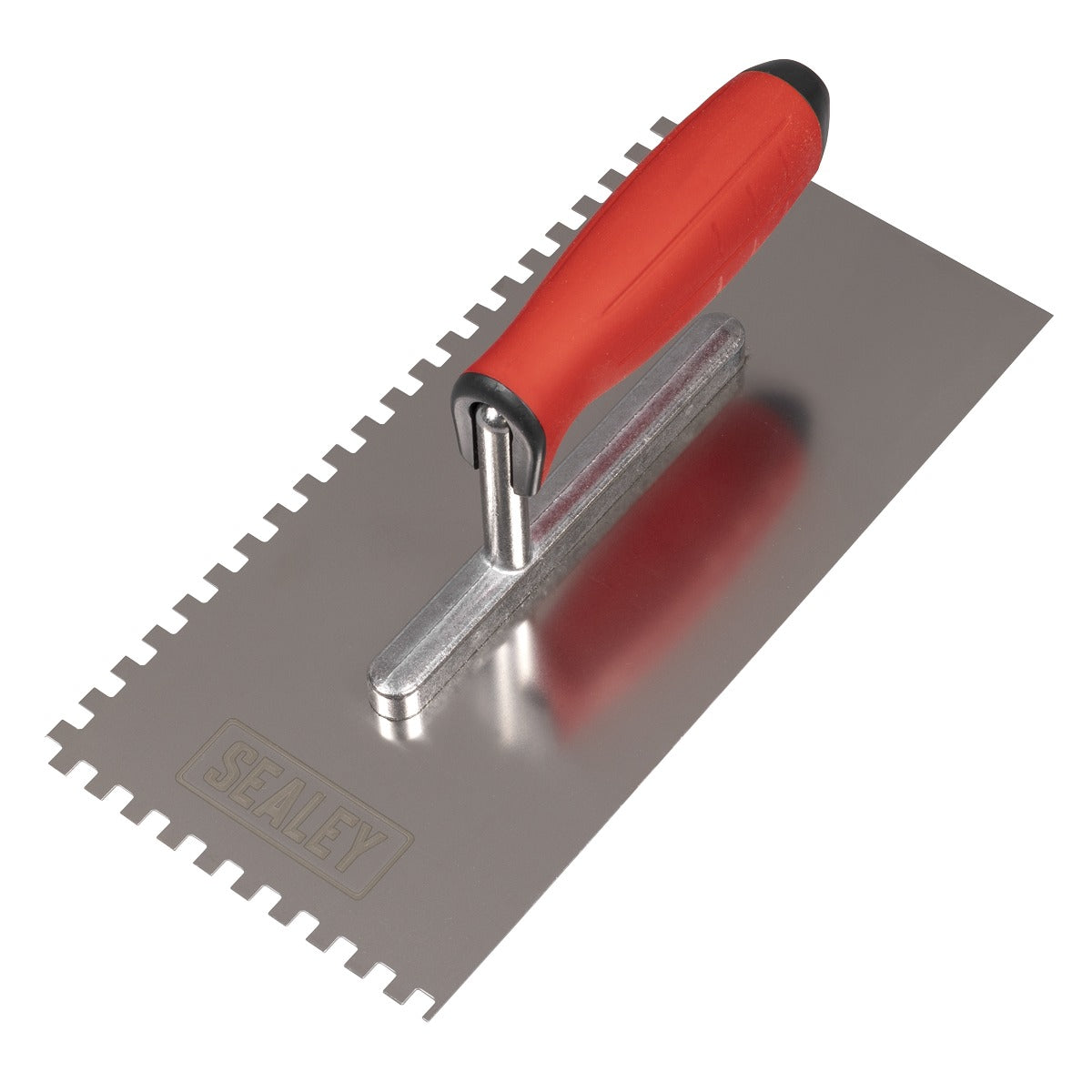Sealey Stainless Steel 6mm Notched Trowel with Rubber Handle 270mm T7806