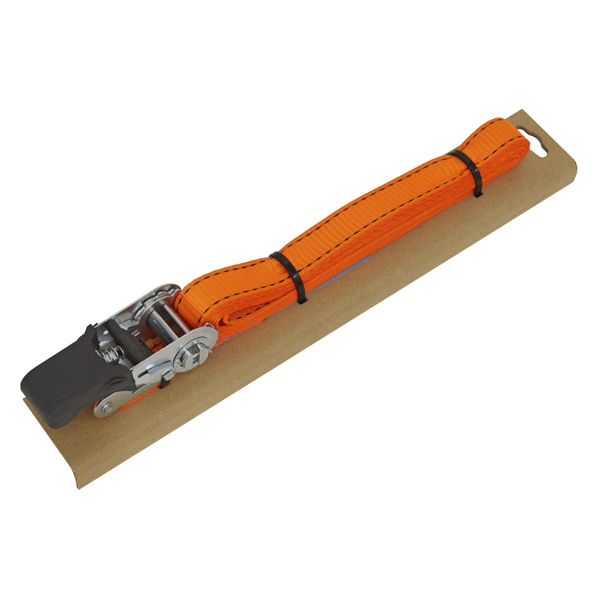 Sealey Ratchet Strap Polyester Webbing with Corner Protector 25mm x 5m 600kg Breaking Strength TD0635E