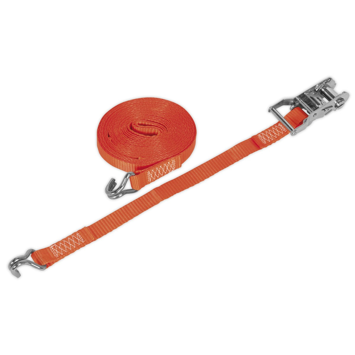 Sealey Ratchet Strap Polyester Webbing 25mm x 8m 1500kg Breaking Strength TD1508J