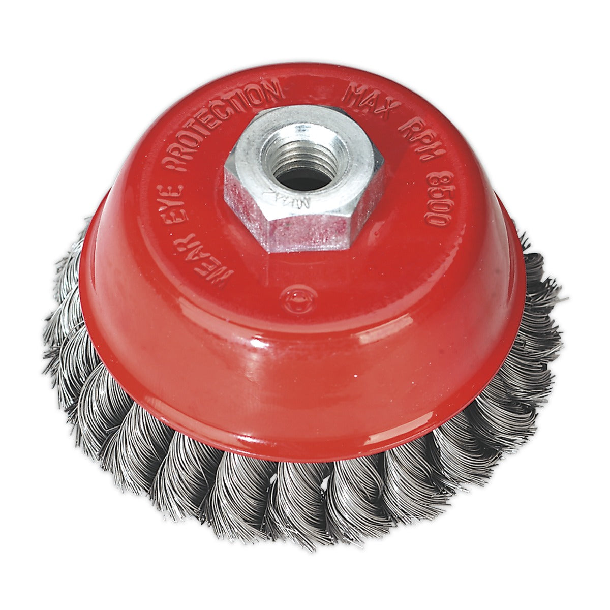 Sealey 100mm Twist Knot Wire Cup Brush M14 x 2mm TKCB100